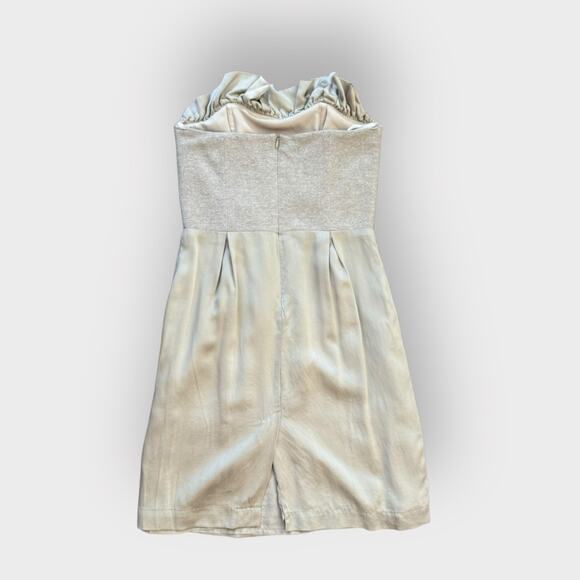 Sophia Eugene strapless silk and metallic gold dress - Picture 4 of 5